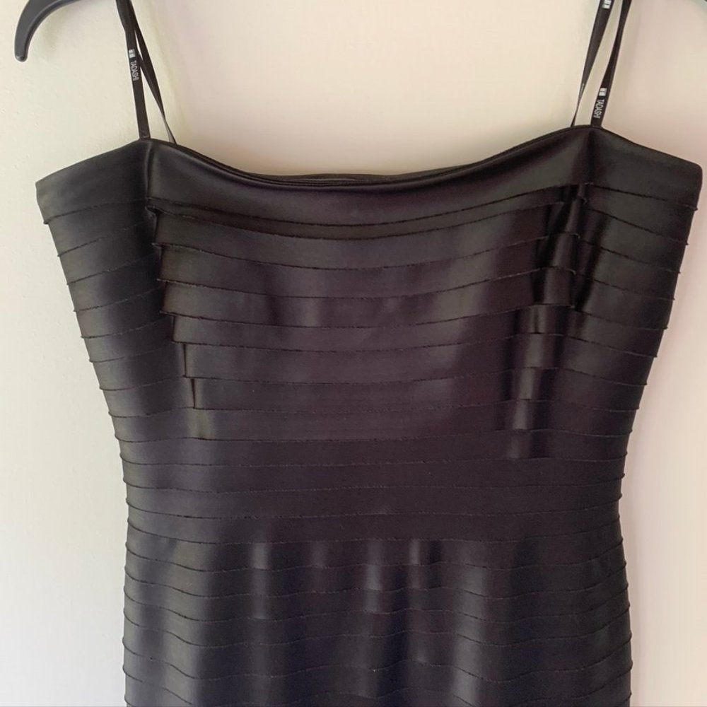 Tiered Black Strapless Cocktail Dress, 8 - Picture 2 of 7